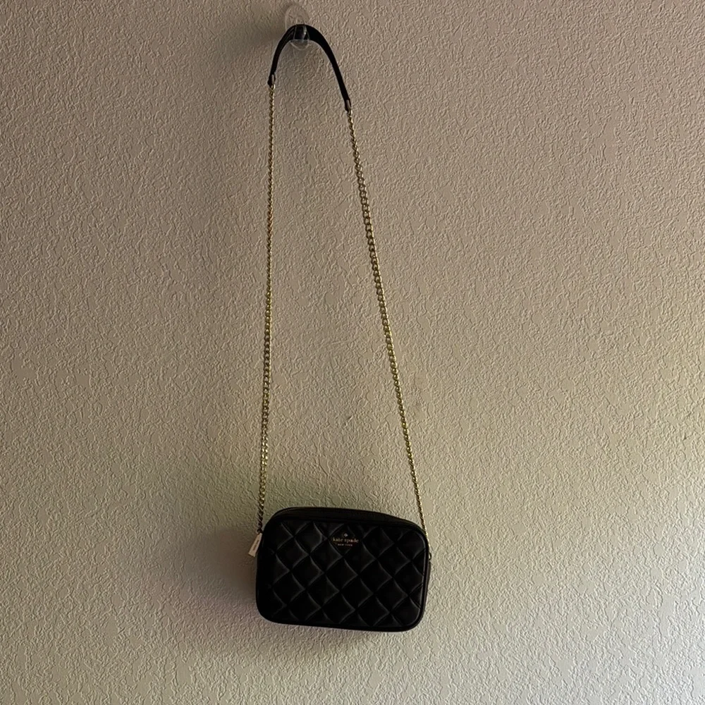Kate Spade Black Quilted Crossbody Camera Bag - Picture 3 of 10